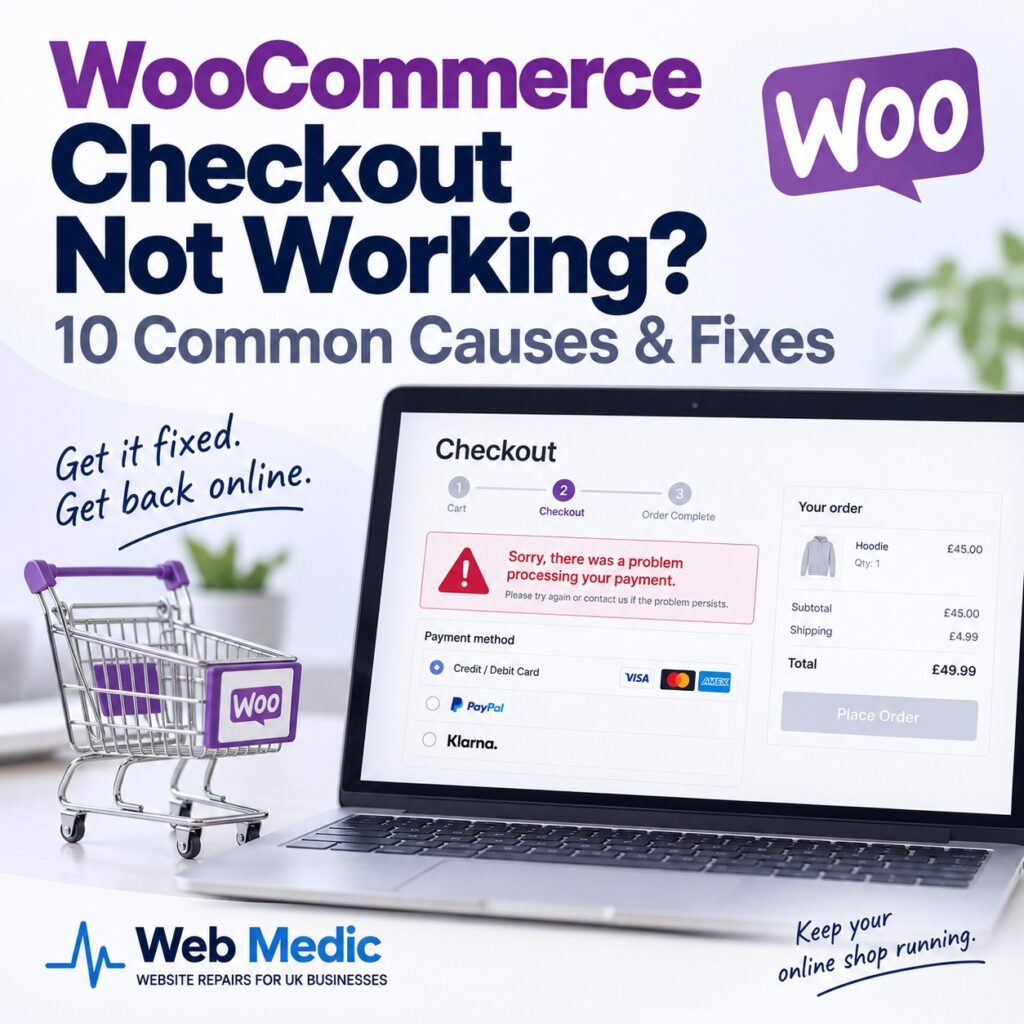 WooCommerce checkout not working and showing an error